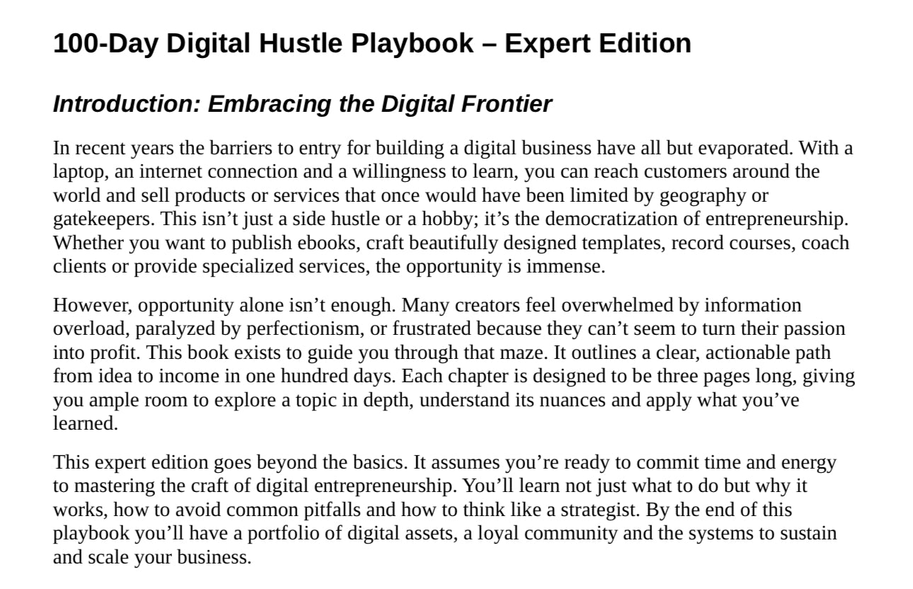 Unlimited digital hustle plan
